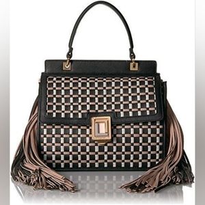 Luana Italy Rita Fringe Leather Satchel Bag